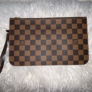 Authentic Damier Ebene Louis Vuitton pouch